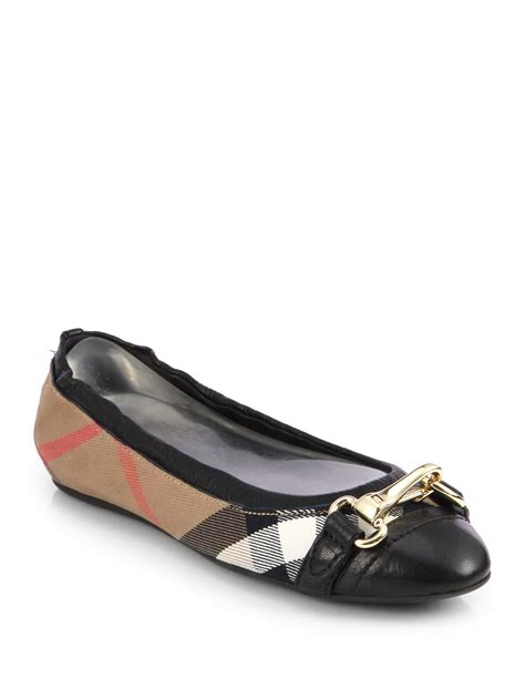 burberry check flats|Burberry flat shoes for women.